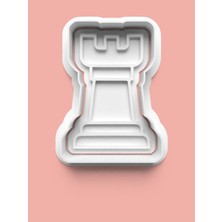 Aktastore Satranç Kale Figürü Kurabiye Kalıbı ve Şeker Hamuru Kalıbı