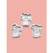 Aktastore Kardan Adam Figürü Kurabiye Kalıbı ve Şeker Hamuru Kalıbı 3'lü Set