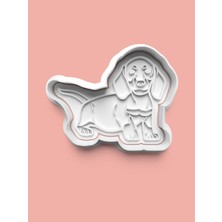 Aktastore Dachshund Köpek Figürü Kurabiye Kalıbı ve Şeker Hamuru Kalıbı