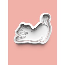 Aktastore Spor Yapan Kedi Kurabiye Kalıbı ve Şeker Hamuru Kalıbı