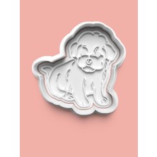 Aktastore Bichon Frise Köpek Figürü Kurabiye Kalıbı ve Şeker Hamuru Kalıbı