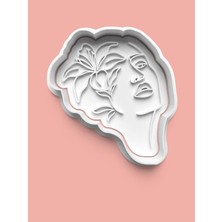 Aktastore Çiçek Figürlü Kadın Kurabiye Kalıbı ve Şeker Hamuru Kalıbı