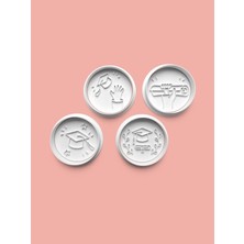 Aktastore Mezuniyet Kurabiye Kalıbı ve Şeker Hamuru Kalıbı 4'lü Set