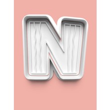 Aktastore Desenli N Harfi Kurabiye Kalıbı ve Şeker Hamuru Kalıbı