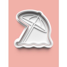 Aktastore Tatil Kumsal Sahil Temalı Şemsiye Kurabiye Kalıbı ve Şeker Hamuru Kalıbı