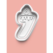 Aktastore Mum Figürlü Yedi Rakamı Kurabiye Kalıbı ve Şeker Hamuru Kalıbı - 7 Numara