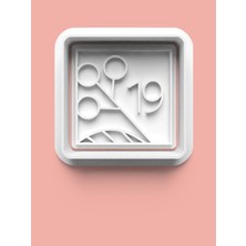 Aktastore Kareli 19 Numara Figürü Kurabiye Kalıbı ve Şeker Hamuru Kalıbı - On Dokuz Rakamı