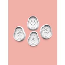 Aktastore Sevimli Avokado Kurabiye Kalıbı ve Şeker Hamuru Kalıbı 4'lü Set