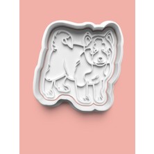 Aktastore Husky Köpek Figürü Kurabiye Kalıbı ve Şeker Hamuru Kalıbı