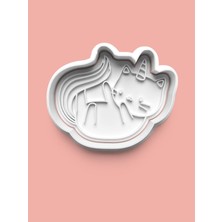 Aktastore Unicorn Temalı Kedi Figürü Kurabiye Kalıbı ve Şeker Hamuru Kalıbı