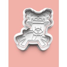 Aktastore Ren Geyiği Rudolph Figürü Kurabiye Kalıbı ve Şeker Hamuru Kalıbı