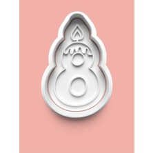 Aktastore Mum Figürlü Sekiz Rakamı Kurabiye Kalıbı ve Şeker Hamuru Kalıbı - 8 Numara