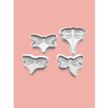 Aktastore Yusufçuk Figürü Kurabiye Kalıbı ve Şeker Hamuru Kalıbı 4'lü Set