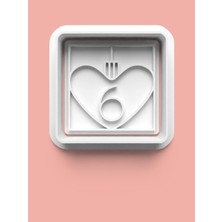 Aktastore Kareli 6 Numara Figürü Kurabiye Kalıbı ve Şeker Hamuru Kalıbı - Altı Rakamı