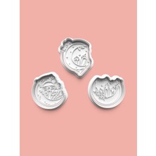 Aktastore Ay Kurabiye Kalıbı ve Şeker Hamuru Kalıbı 3'lü Set