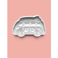 Aktastore Seyahat Teması Minibüs Figürü Kurabiye Kalıbı ve Şeker Hamuru Kalıbı