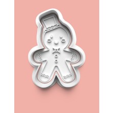 Aktastore Şapkalı Zencefilli Kurabiye Adamı Figürü Kurabiye Kalıbı ve Şeker Hamuru Kalıbı