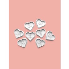 Aktastore Sevgililer Günü Kalpleri Kurabiye Kalıbı ve Şeker Hamuru Kalıbı 8'li Set