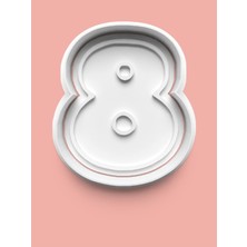 Aktastore 8 Numara Kurabiye Kalıbı ve Şeker Hamuru Kalıbı - Sekiz Rakamı