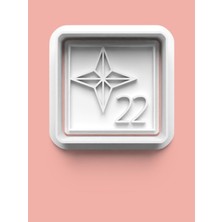 Aktastore Kareli 22 Numara Figürü Kurabiye Kalıbı ve Şeker Hamuru Kalıbı - Yirmi Iki Rakamı