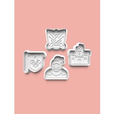 Aktastore Şövalye Kurabiye Kalıbı ve Şeker Hamuru Kalıbı 4'lü Set