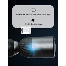 Ezvız BC1C 4 Mp Wi-Fi Bataryalı Güvenlik Kamerası – H.265, Gece Görüşü, Hareket Sensörlü
