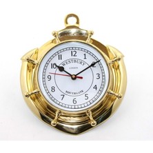 Pirinç Duvara Asmalı Çapalı Saat 26*22 cm