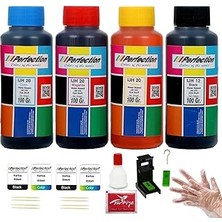 Perfection Uyumlu Iki Kartuşlu Yazıcılar Için Dolum Seti 4X100 Gr. Aparatlı+Solüsyonlu