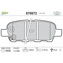 Arka Fren Balatası Nıssan Qashqaı J10 07-13 Xtraıl 07-13 Parthfınder 13- Koleos 08- Juke 10-Suzuk