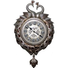 Duvara Asmalı Tavuskuşu Saat 60*42 cm