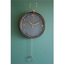 Geyikli Sarkaçlı Duvar Saati 47*35 cm Model 1