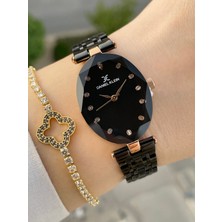 Daniel Klein 2 Yıl Garantili Oval Kristal Camlı Kadın Kol Saati ve Bileklik