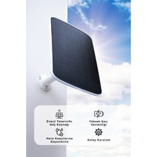 Ezvız Cs-Cmt-D Güneş Enerjili Solar Panel – Ezvız BC1C, Cb3 ve Hb8 Uyumlu, IP65 Su Geçirmez, Esnek Kurulumlu, 4 Metre Kablo Dahil | Fynix Teknoloji