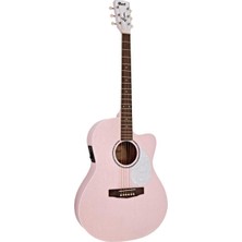 Elektro Akustik Gitar, Pastel Pınk Open Pore