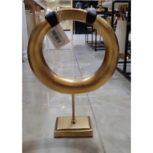 Gold Siyah  Oval Obje 27*8,5*36 cm