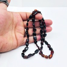 Koyu Renkte Sertifikalı Yetişkin Damla Kehribar Kolye