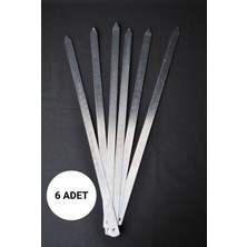 6 Adet Profosyonel Paslanmaz Metal Kıyma Şiş (Adana-Urfa-Antep Kebap Şişi)