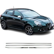 Alfa Romeo Giulietta Uyumlu Yan Kapı Çıtası 4 Parça Paslanmaz Krom 2012-2020