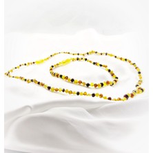 Multirenk Yetişkin & Bebek Kehribar Kolye Set
