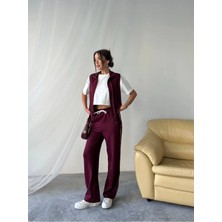 Rawea T-Shirtlü Yelekli Eşofman Takımı 3'lü - Boru Paça & Slim Fit