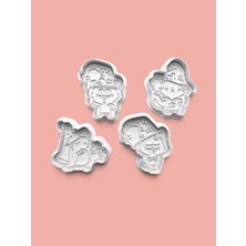 Aktastore Sihirbaz Kedi Kurabiye Kalıbı ve Şeker Hamuru Kalıbı 4'lü Set