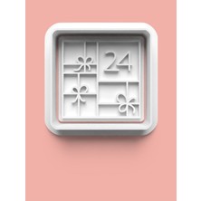 Aktastore Kareli 24 Numara Figürü Kurabiye Kalıbı ve Şeker Hamuru Kalıbı - Yirmi Dört Rakamı