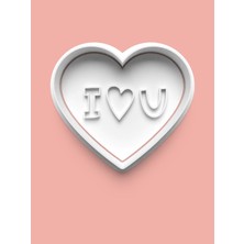 Aktastore I Love You Figürü Kurabiye Kalıbı ve Şeker Hamuru Kalıbı