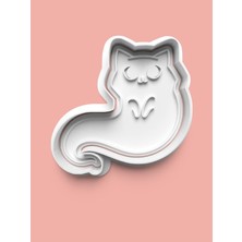 Aktastore Hayalet Kedi Figürü Kurabiye Kalıbı ve Şeker Hamuru Kalıbı