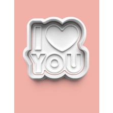 Aktastore I Love You Kurabiye Kalıbı ve Şeker Hamuru Kalıbı
