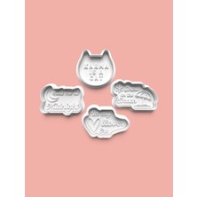 Aktastore Taylor Swift Temalı Kurabiye Kalıbı ve Şeker Hamuru Kalıbı 4'lü Set