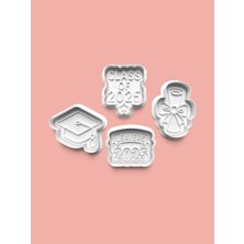 Aktastore Mezuniyet Kurabiye Kalıbı ve Şeker Hamuru Kalıbı 4'lü Set