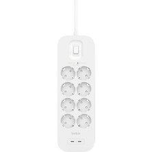 Belkin SRB004VF2M 8'li 2m Akım Koruma Priz+2x Usb-C