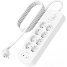 Belkin SRB004VF2M 8'li 2m Akım Koruma Priz+2x Usb-C