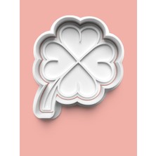 Aktastore Kalp Yapraklı Papatya Figürü Kurabiye Kalıbı ve Şeker Hamuru Kalıbı